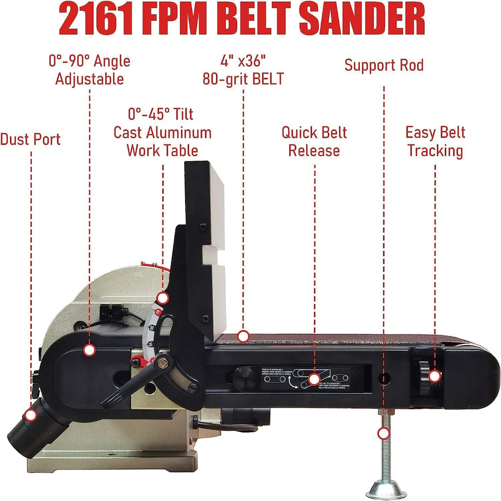 Belt Disc Sander with Rotating Base T62263