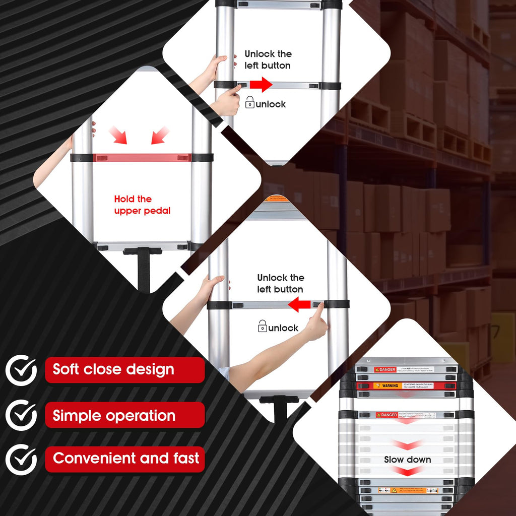 10.5 Feet Aluminum Telescoping Ladder I191790
