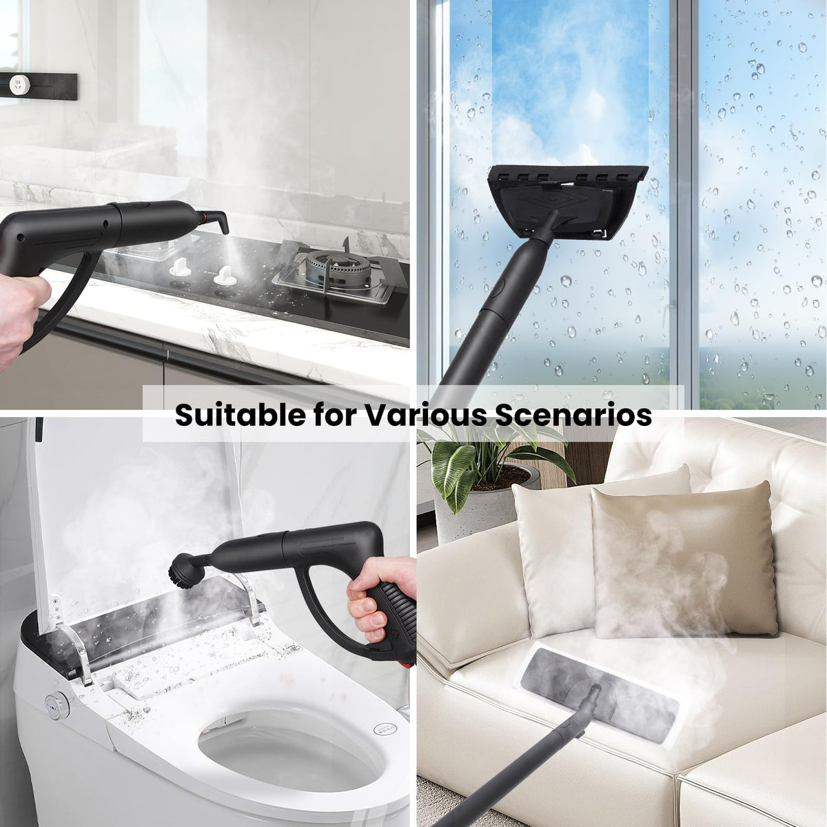 1.5L 6-in-1 Steam Cleaner with 8 Accessories R973397