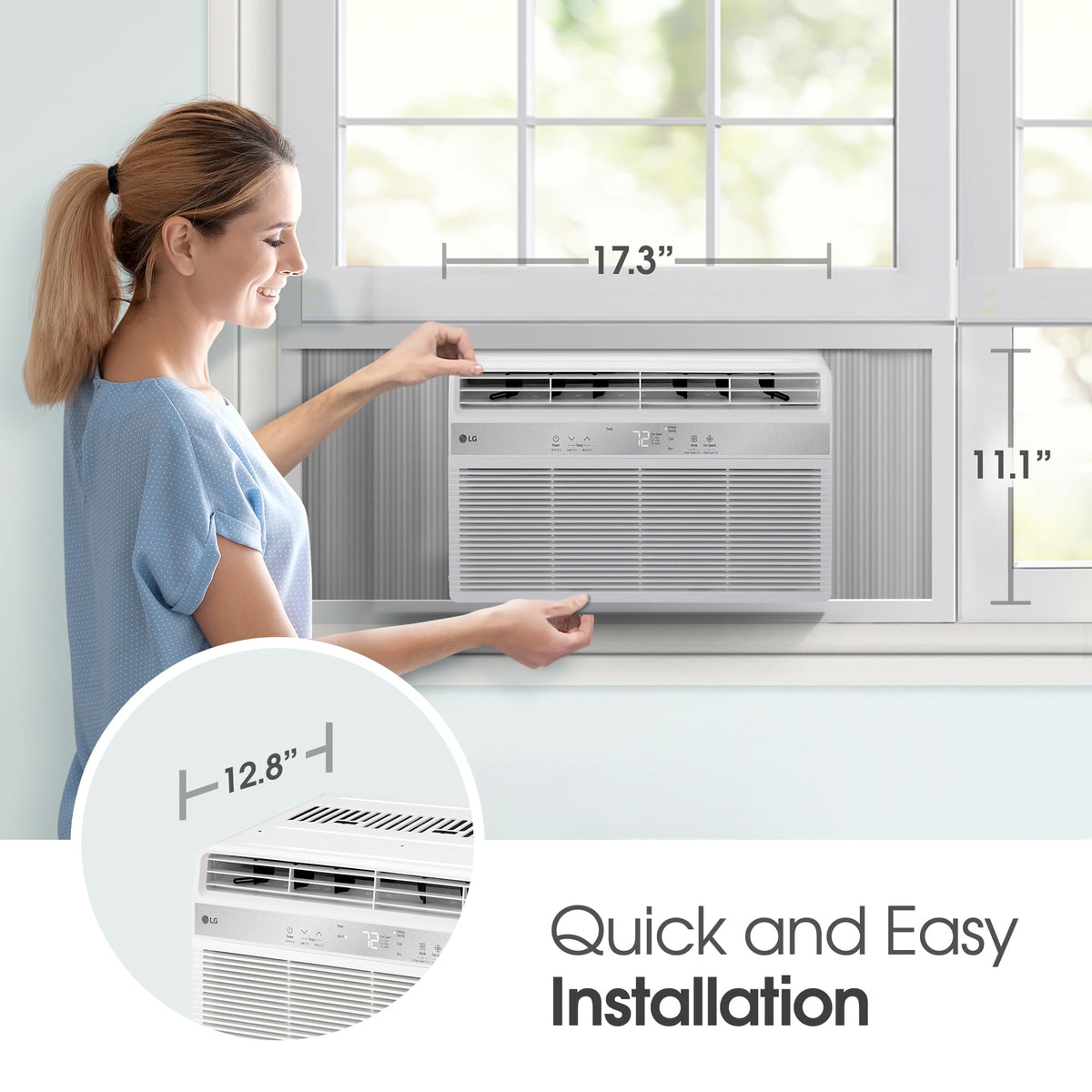 5000 BTU White Window Air Conditioner with Remote S2700