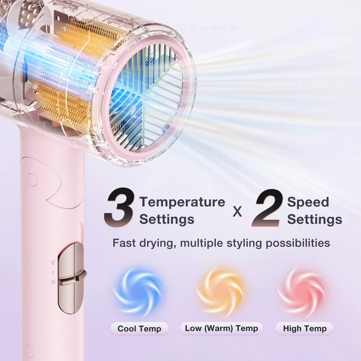 1875W Ionic Foldable Hair Dryer with Diffuser W8231