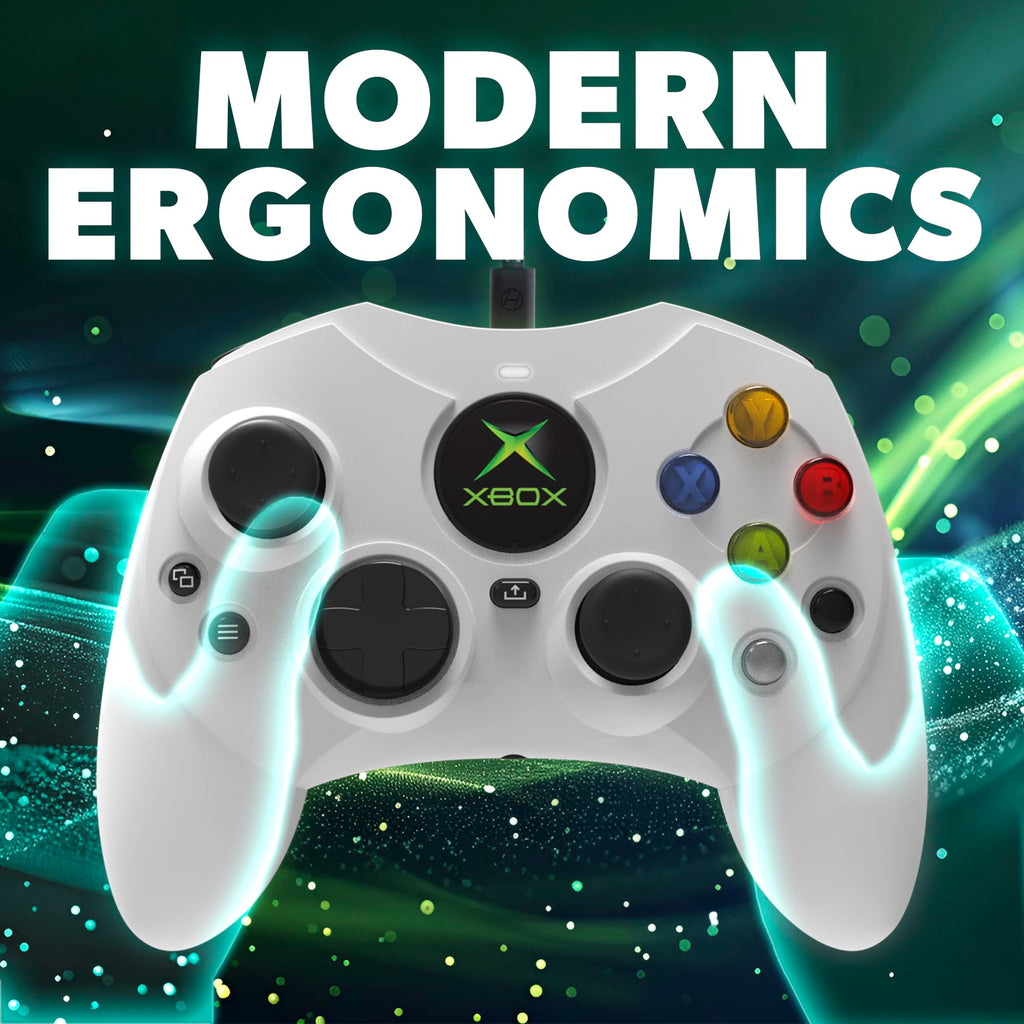 White Wired Controller with Hall Effect Joysticks, Audio Jack, Impulse Triggers W33145