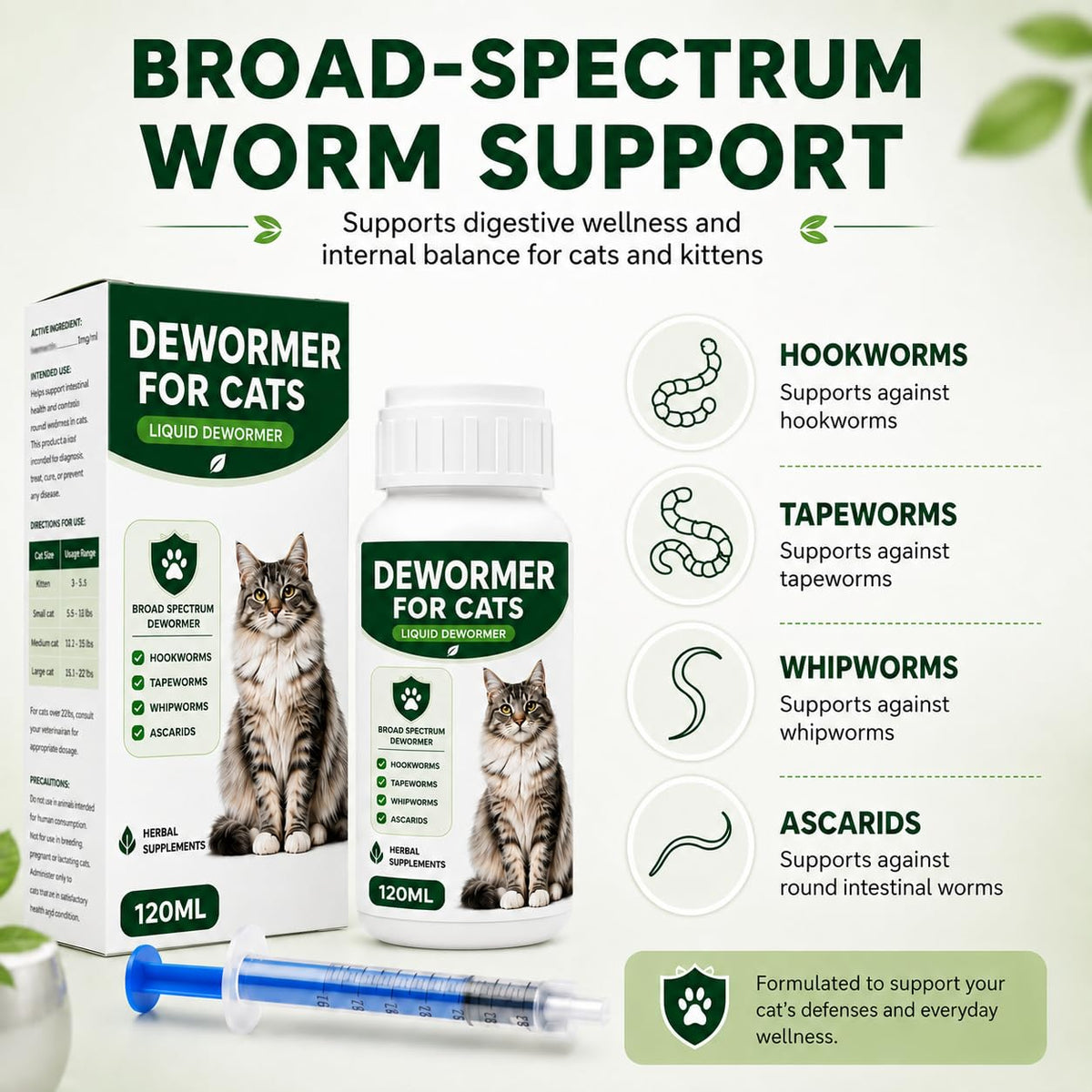 Broad Spectrum Liquid Cat Dewormer P246349