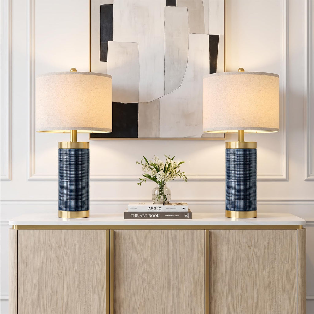 24.5'' Ceramic Table Lamps Set of 2 Blue K175362