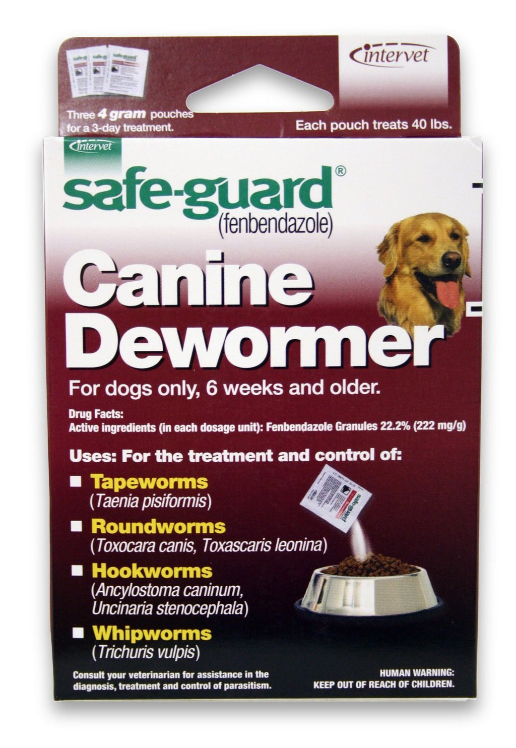 Canine Dewormer for Large Dogs 4-Gram Pack of 2 O19024