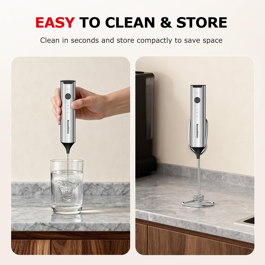 Rechargeable 3-Speed Handheld Milk Frother D198