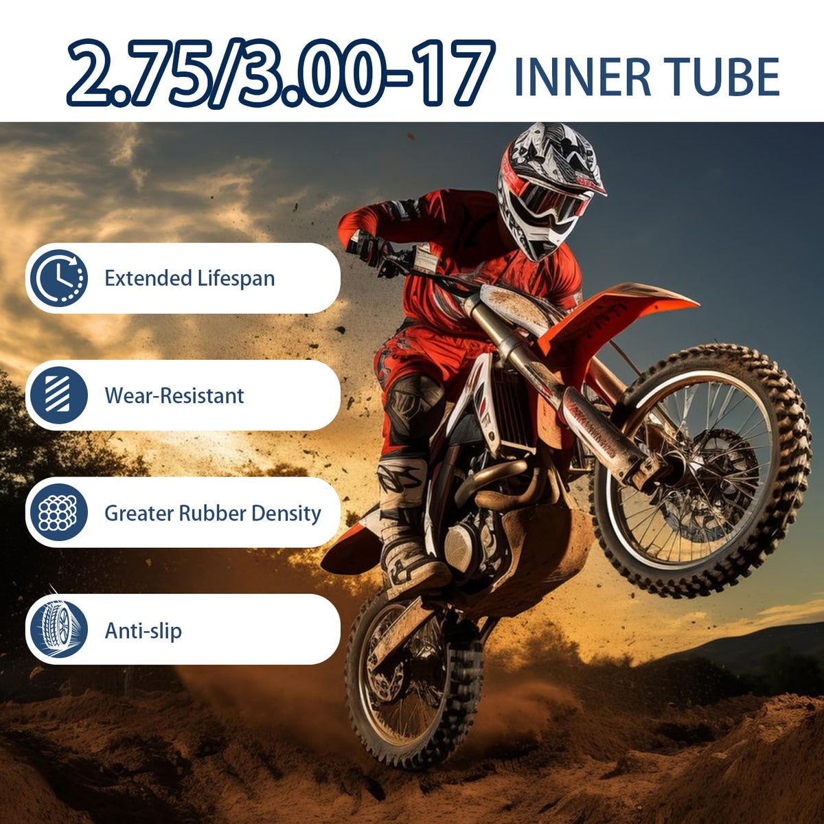 2 Pack 2.75/3.00-17 Heavy Inner Tube I18615