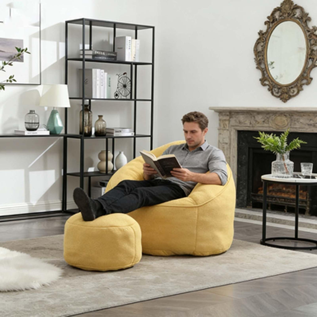 Memory Foam Bean Bag Chair with Footrest E95282