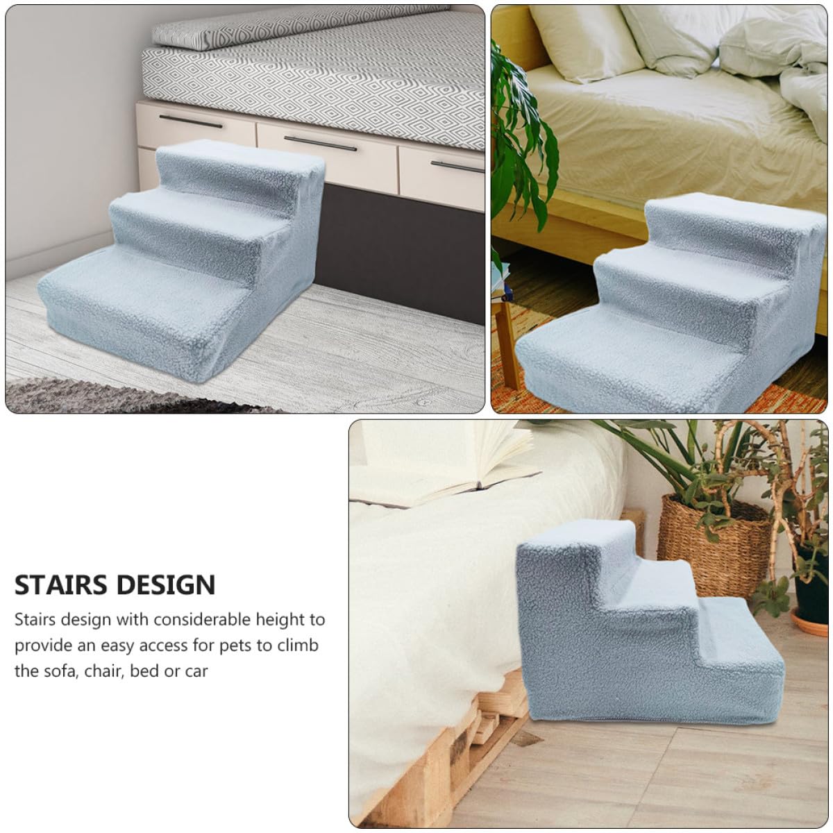 Non-Slip Gray Pet Stairs Y861344