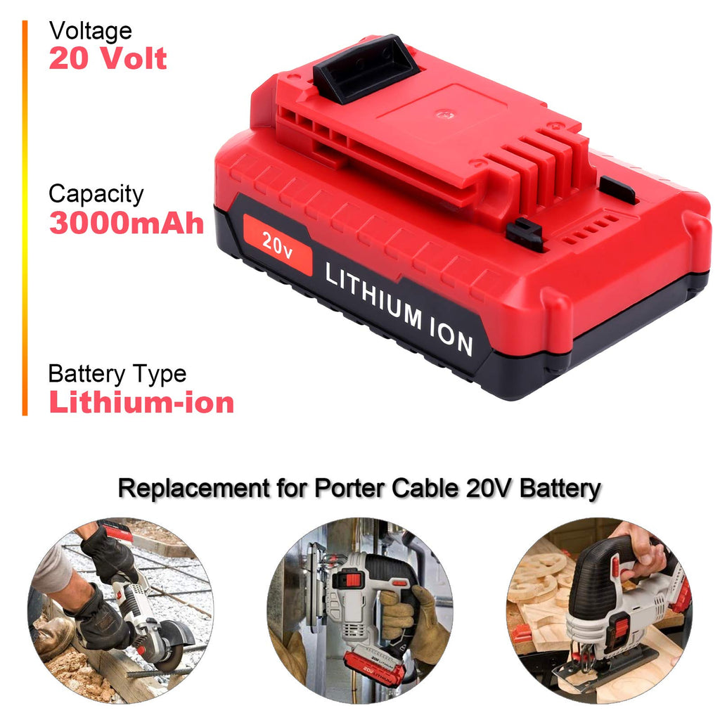 2 Pack 20V Max 3.0Ah Lithium Battery P933323