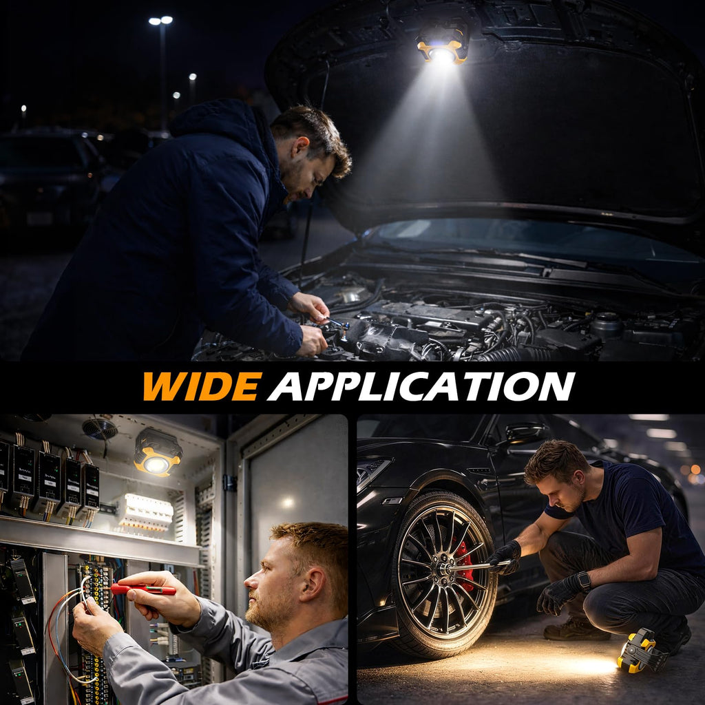 2-Pack 2400LM Magnetic Rechargeable Work Light E8005