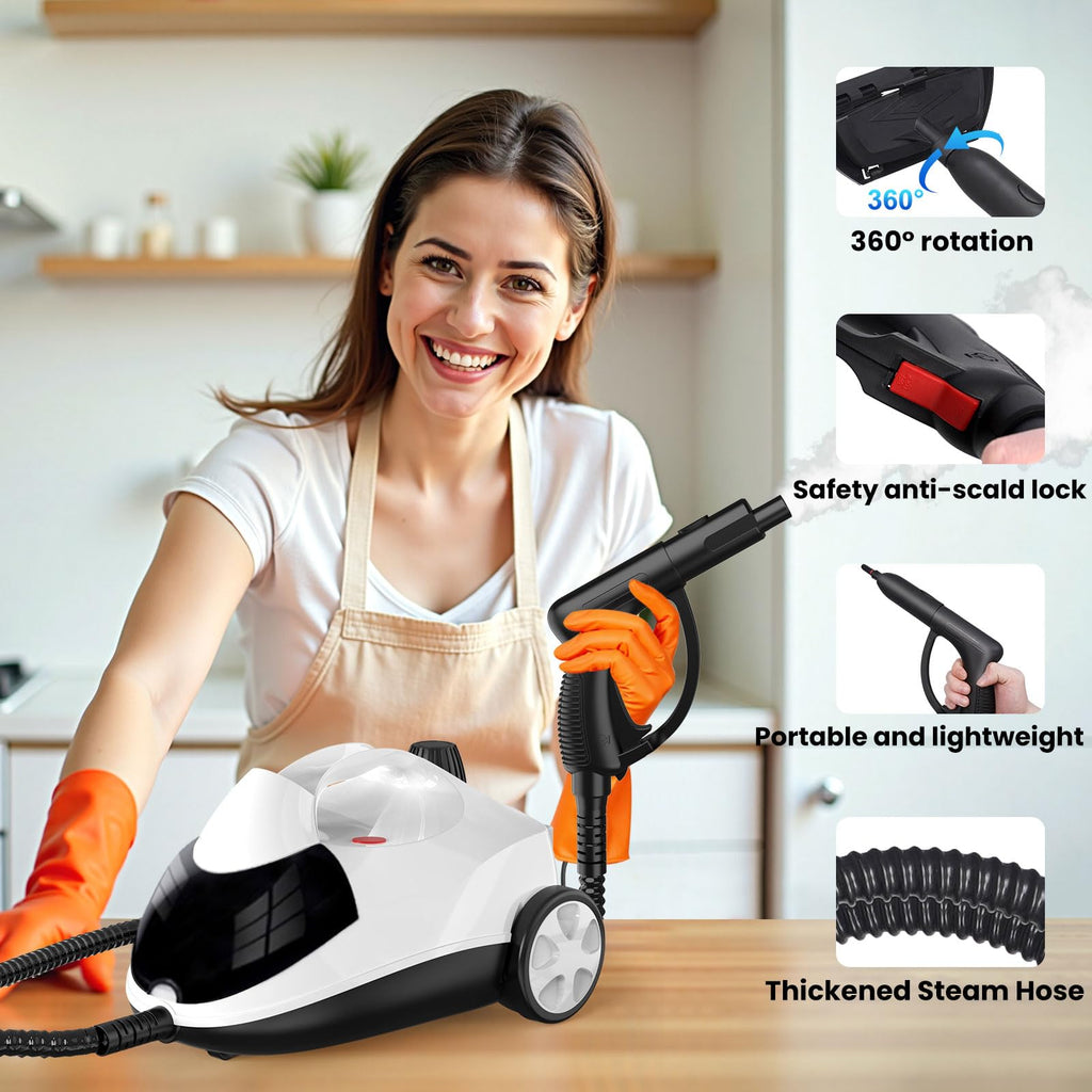 1.5L 6-in-1 Steam Cleaner with 8 Accessories R973397