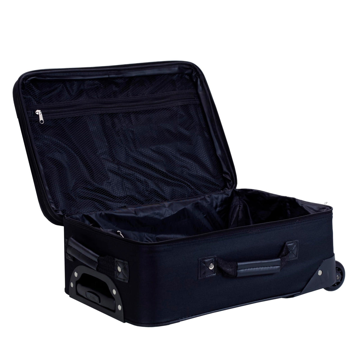 Expandable Softside Upright Luggage Set, Black, 2-Piece (14/19) B13325