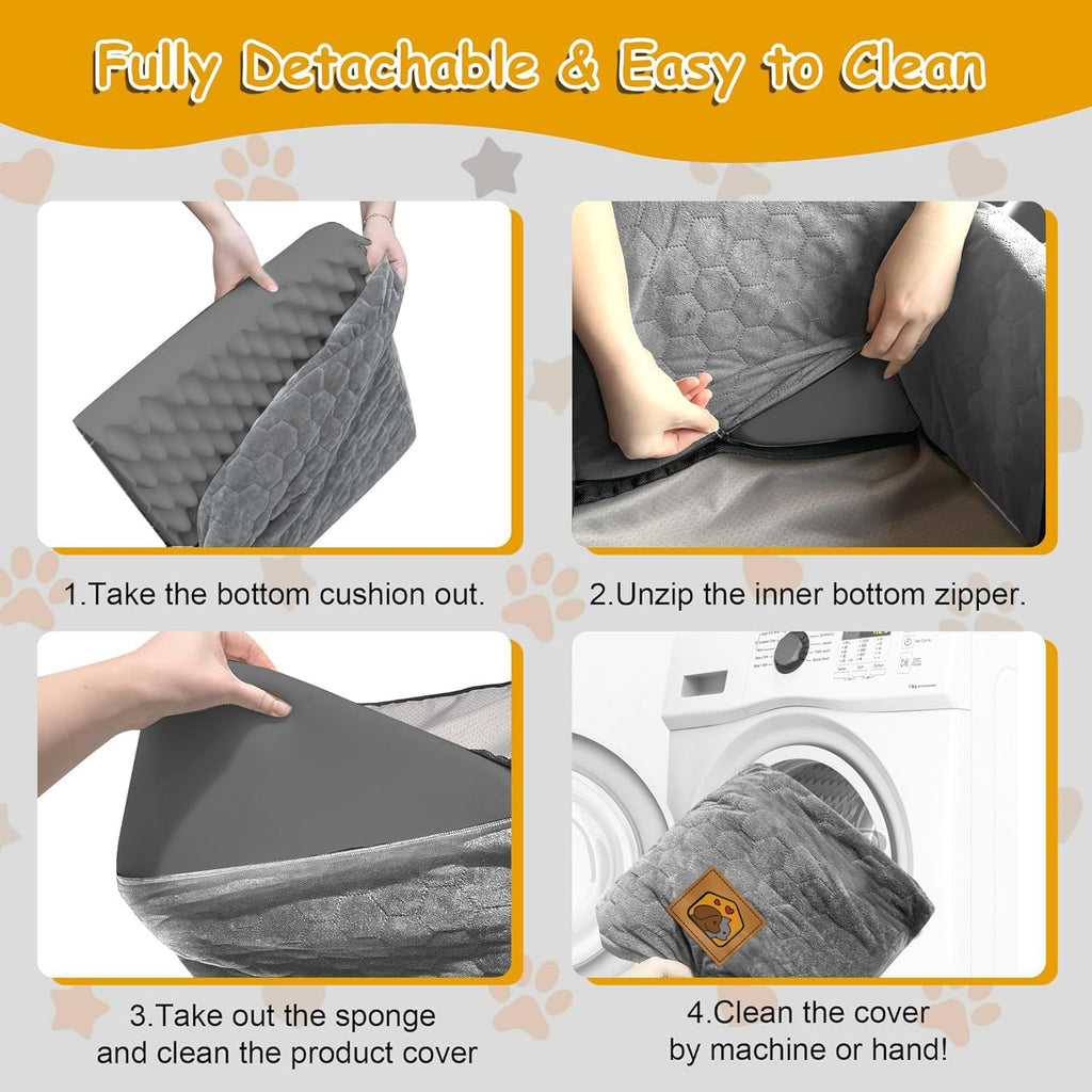 Memory Foam Dog Booster Seat with Washable Removable Cover S68377