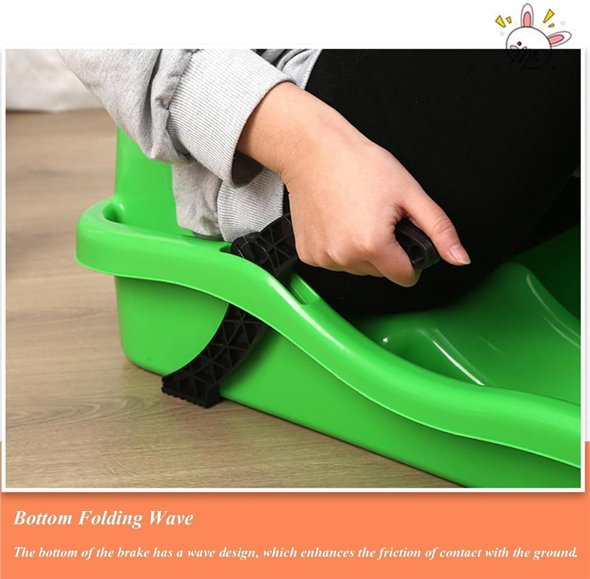 High Density Plastic Sled with Pull Rope and 2 Handles K981286