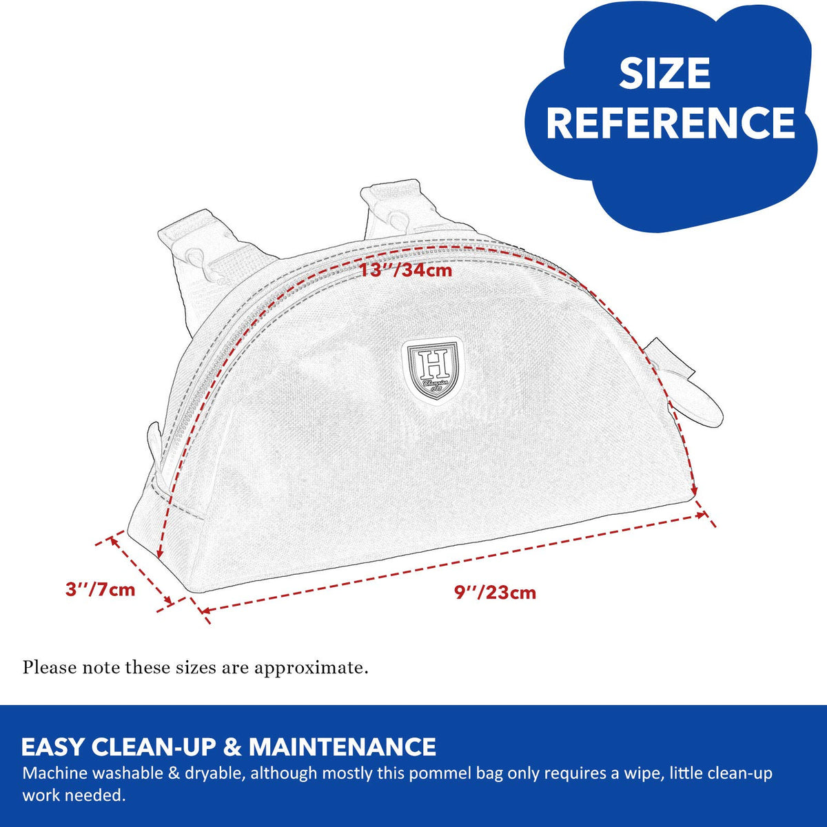Saddle Pommel Pocket with Waterproof Fabric Pouch B845137