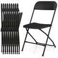 10 Pack Black Plastic Folding Chairs D9005