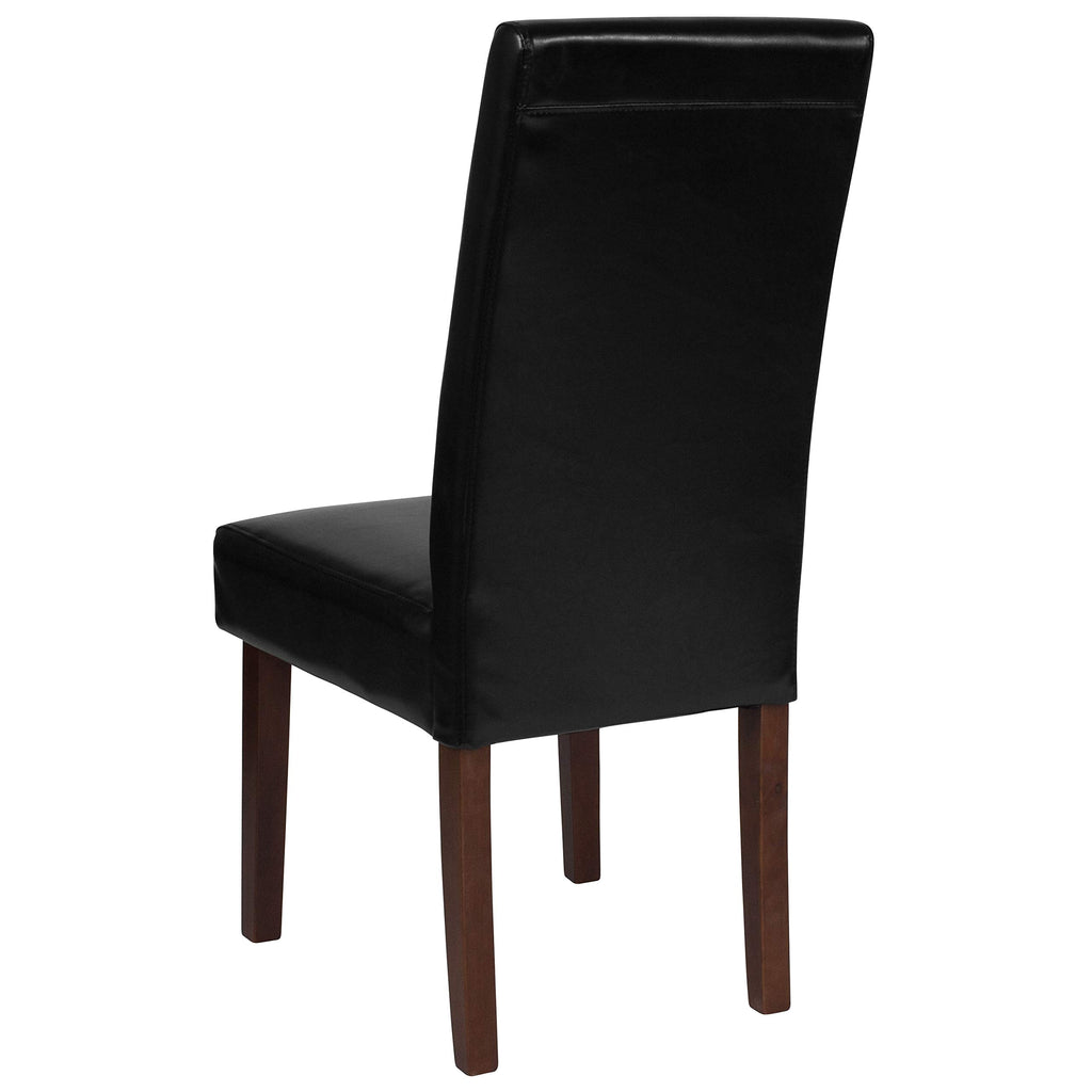 Black Faux Leather Parsons Chair 2-Pack O60216
