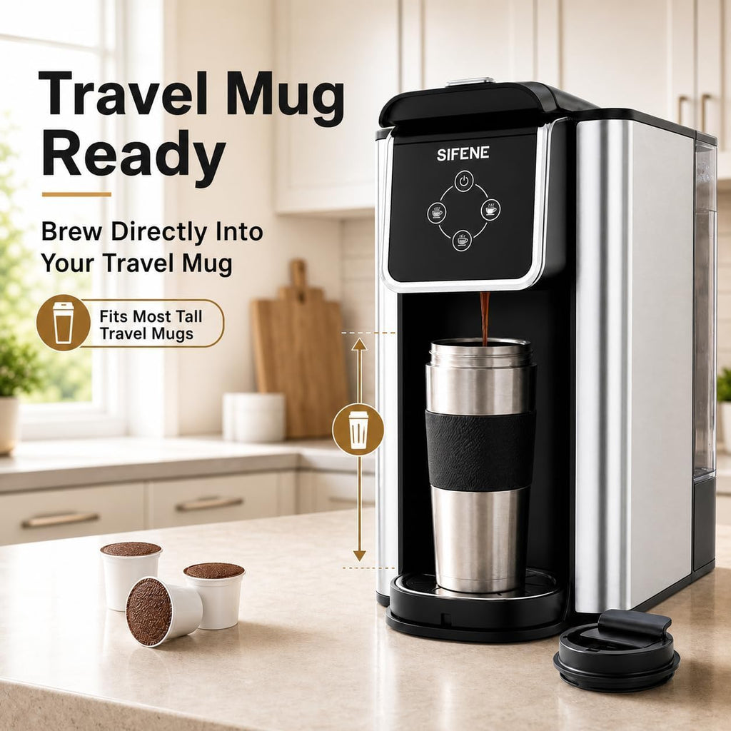 3-in-1 Single Serve Coffee Machine, 50 oz, Black X70369