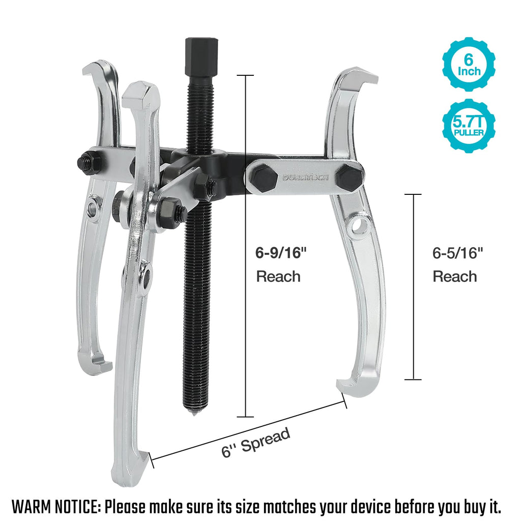 6-Inch 3-Jaw Gear Puller CR-V Steel Z2749