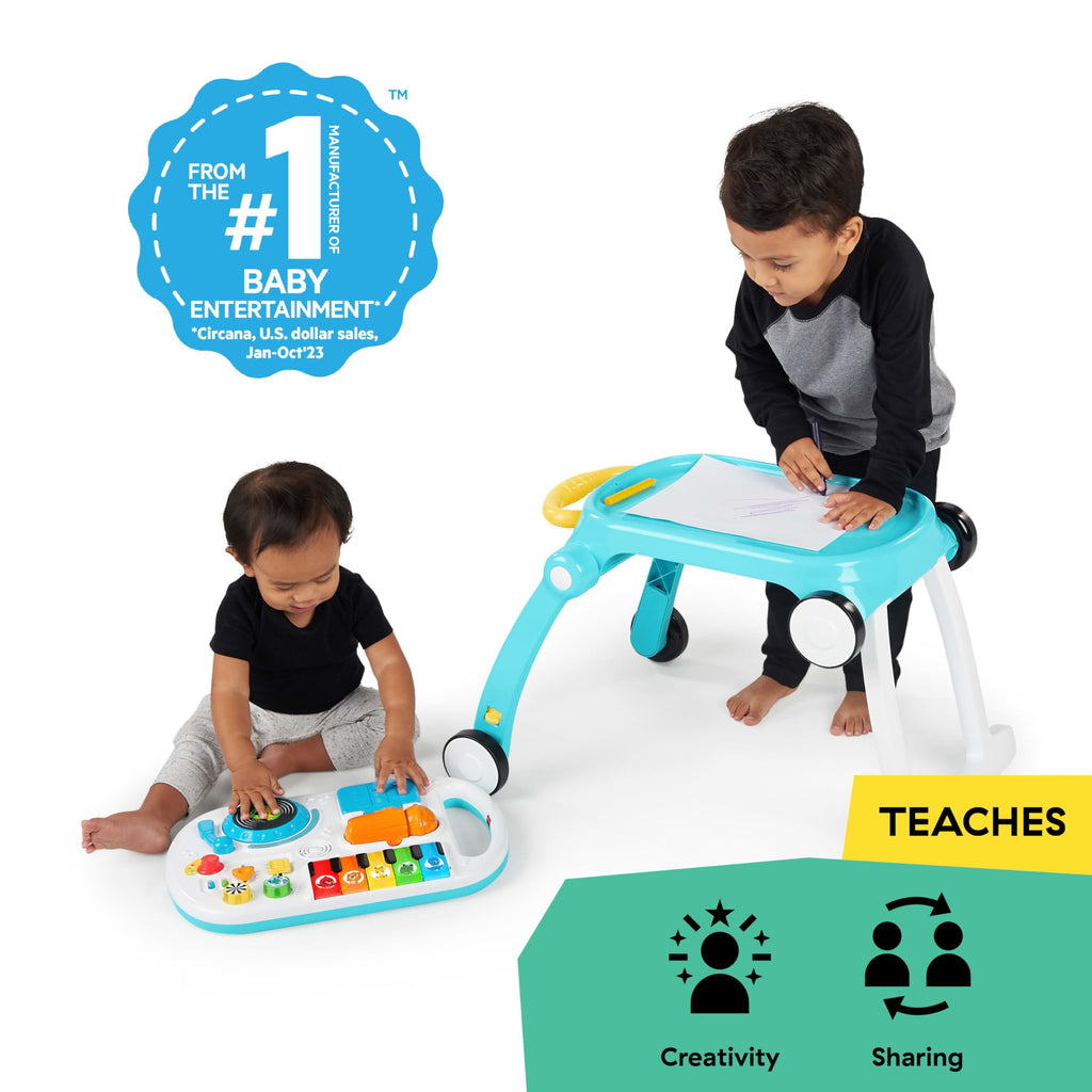 4-in-1 Push Walker Activity Center Toddler Table Floor Toy E73201