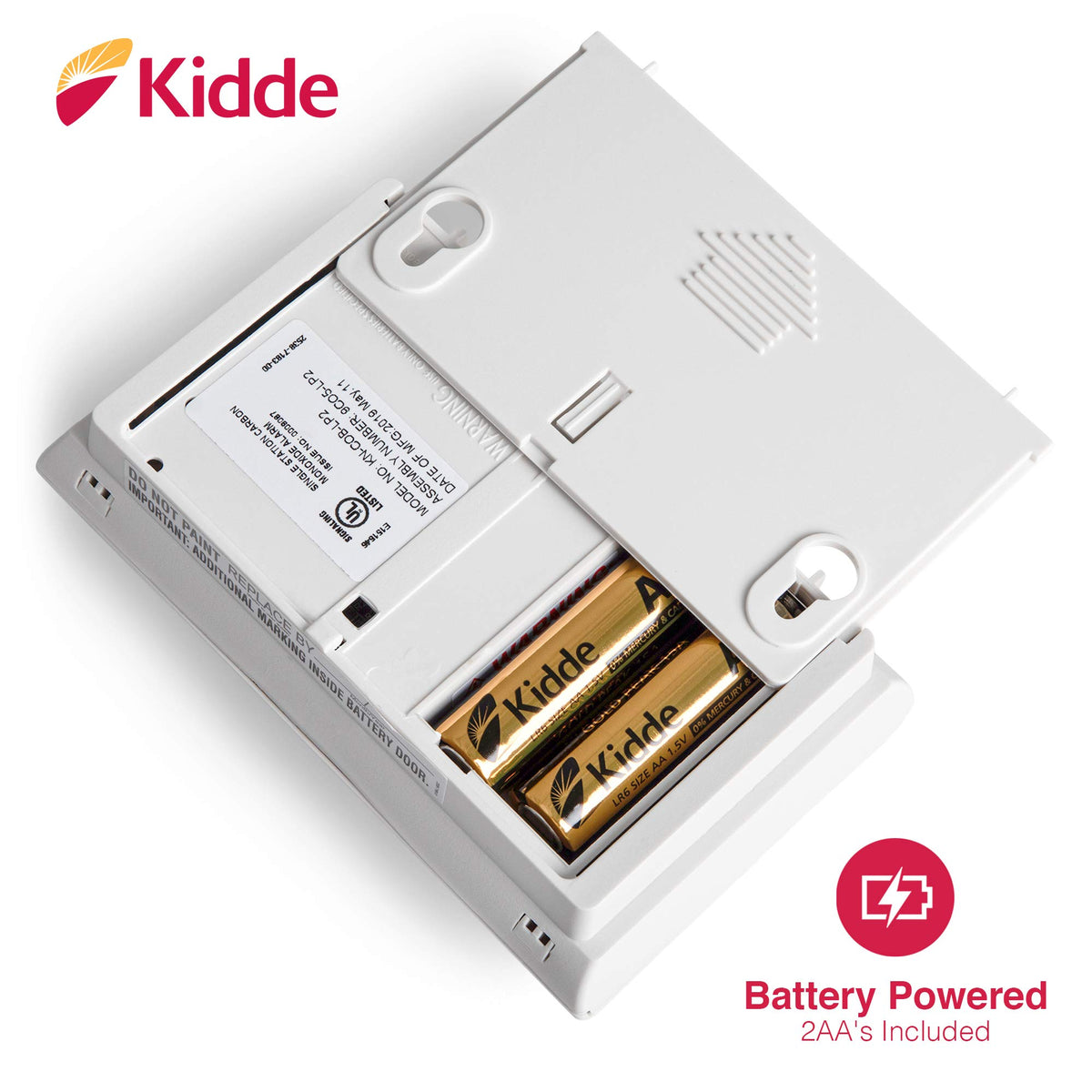 Carbon Monoxide Detector, AA Battery Powered, 85 dB Alarm Y655120
