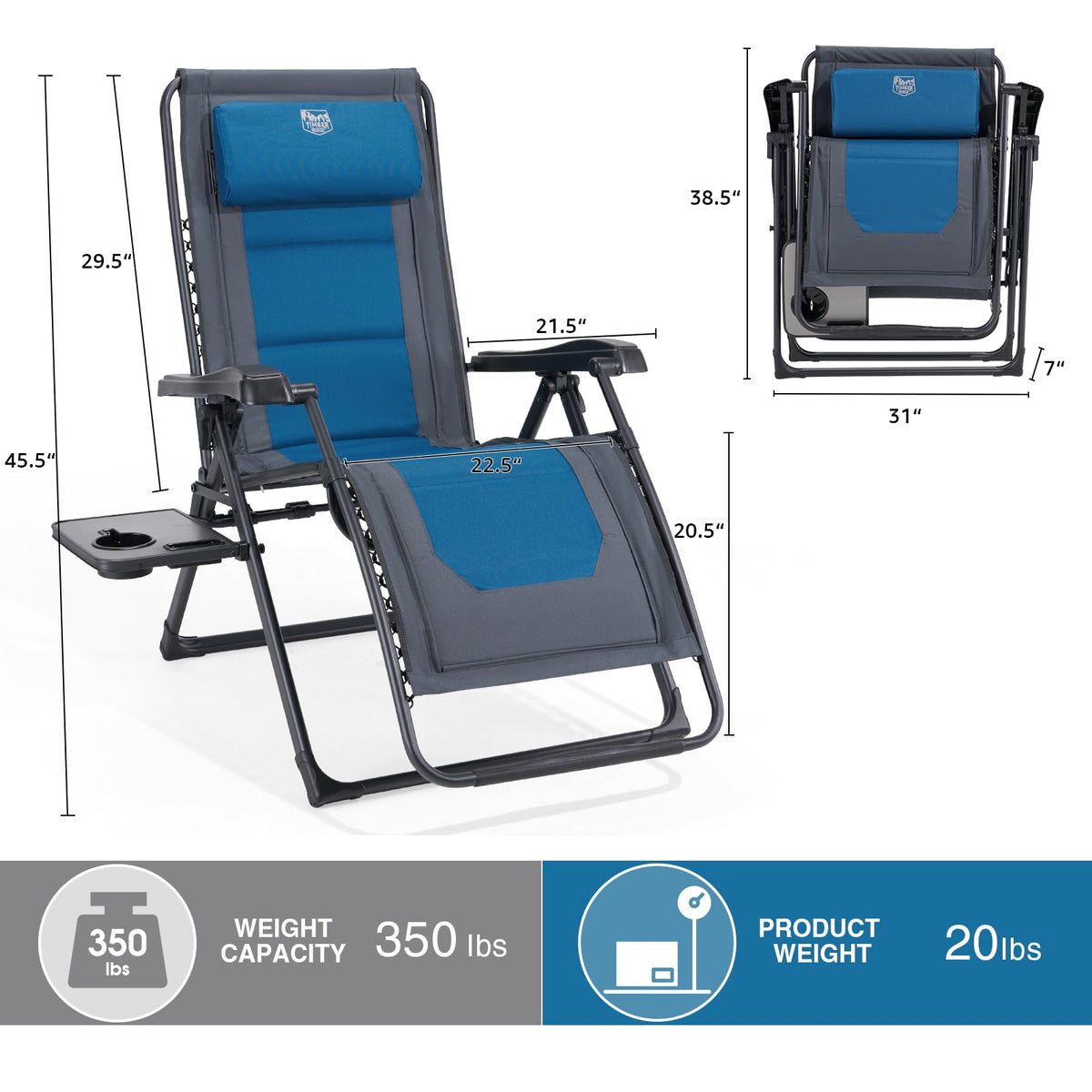 Oversized Zero Gravity Chair 2 Pack B992