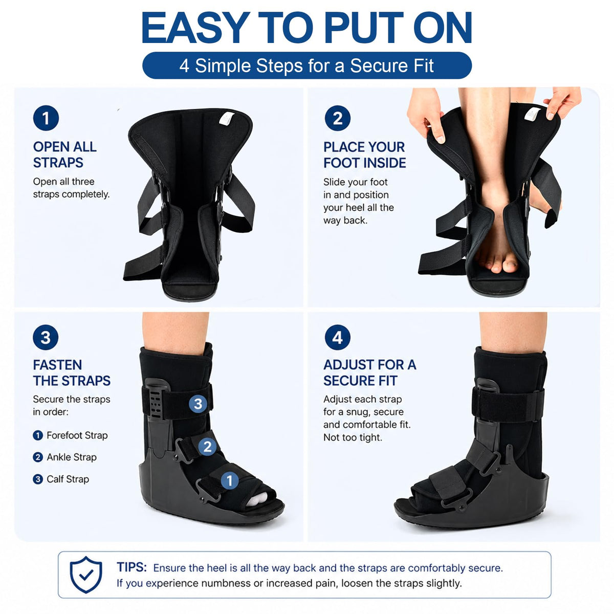 Adjustable Walking Boot for Foot Injury I80693