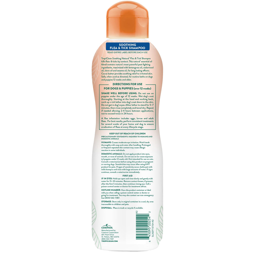 Soothing Flea and Tick Dog Shampoo 20oz S3524