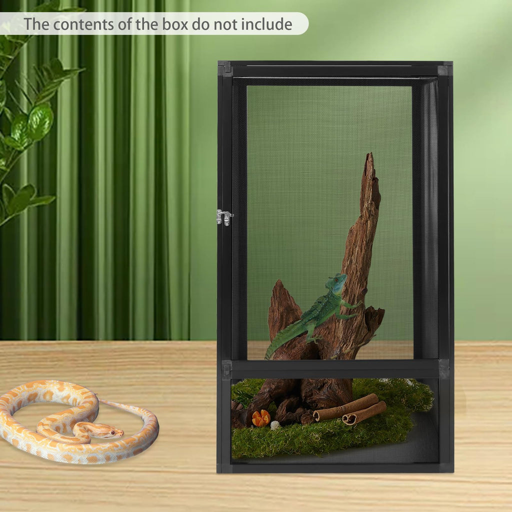 17.7"x17.7"x31.5" Foldable Aluminum Alloy Mesh Reptile Terrarium P289