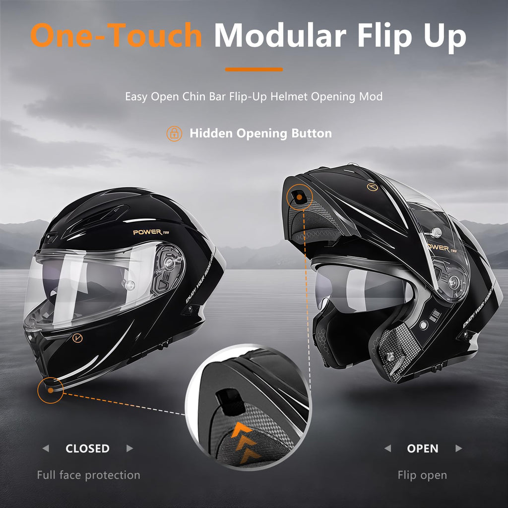 Motorcycle Helmet Bluetooth DOT Approved T77382