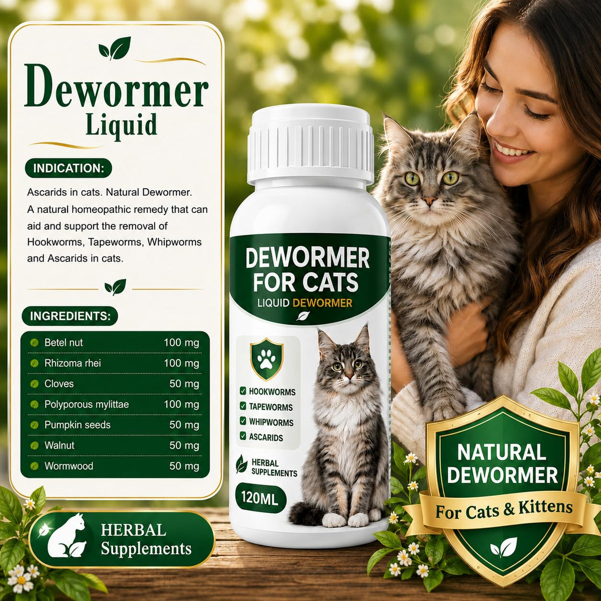 Broad Spectrum Liquid Cat Dewormer P246349