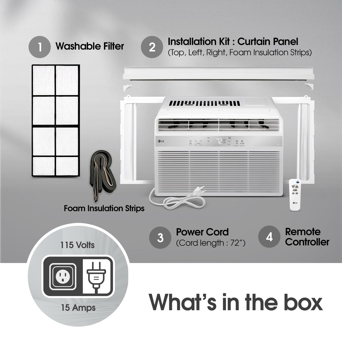 5000 BTU White Window Air Conditioner with Remote S2700