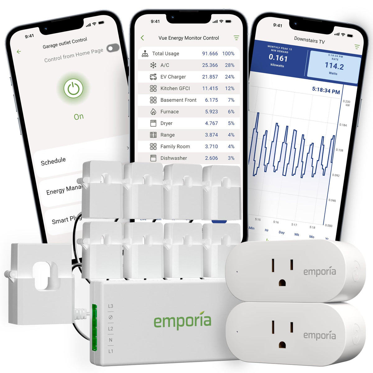 Energy Monitor with 8 Sensors and 2 Smart Plugs G22306