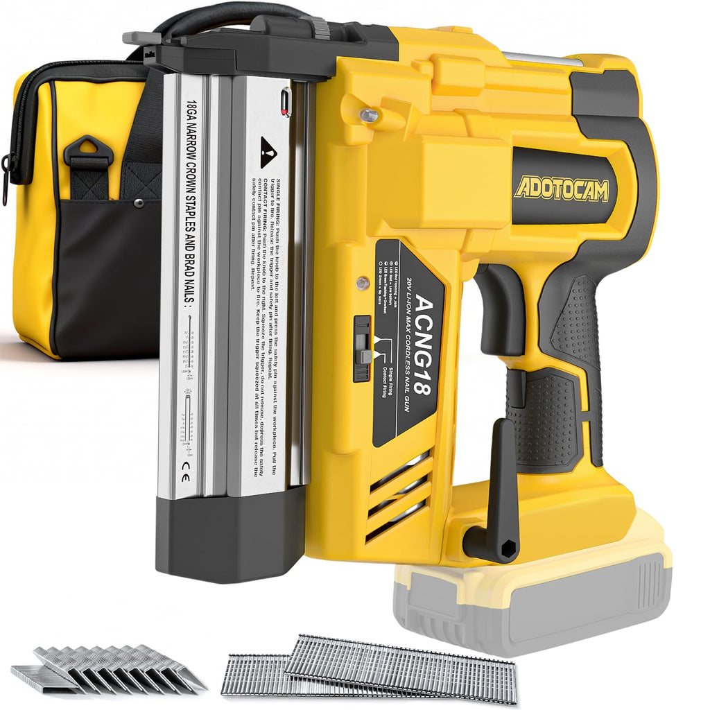 Cordless 2" Brad Nailer, 2 in 1 Electric Nail Gun/Staple Gun, 18GA Battery Powered U992672