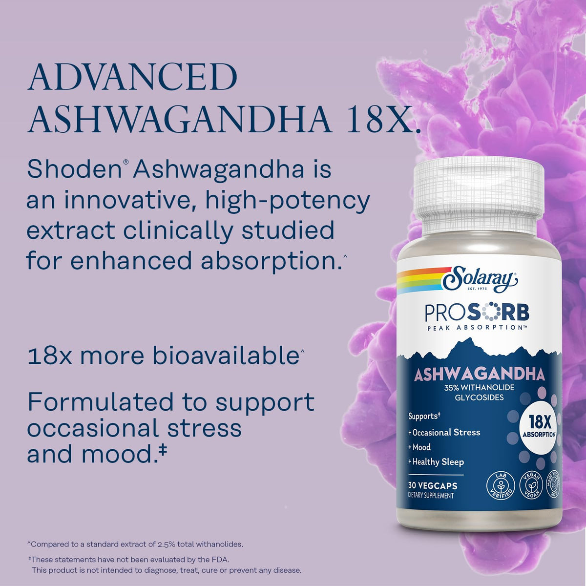 Ashwagandha Root and Leaf Extract 240 mg Vegan Capsules I899937