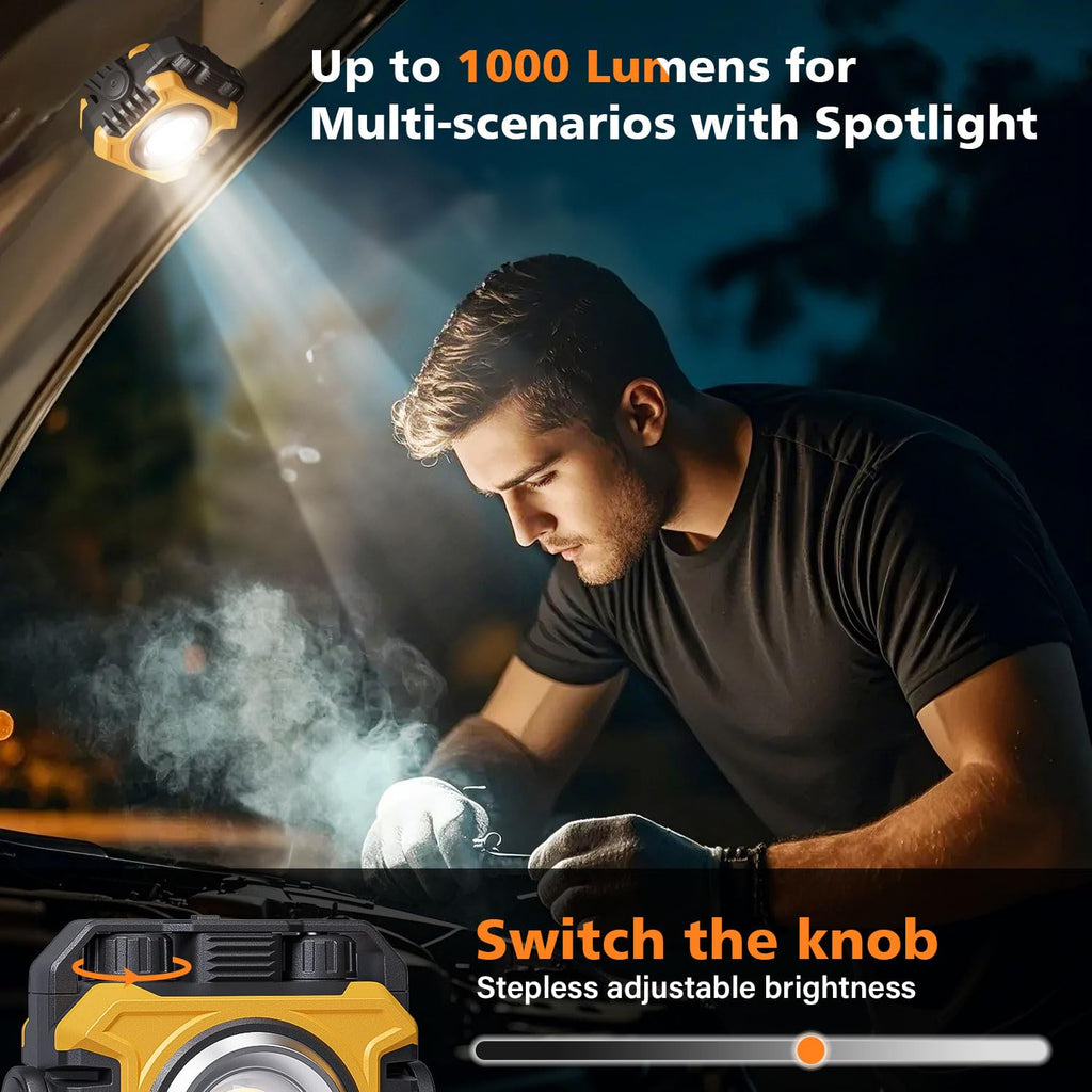 2-Pack 2400LM Magnetic Rechargeable Work Light E8005
