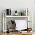White Wood and Metal Desktop Bookcase I208674
