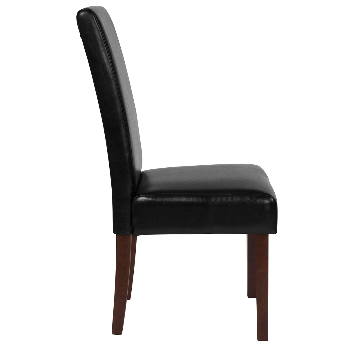 Black Faux Leather Parsons Chair 2-Pack O60216