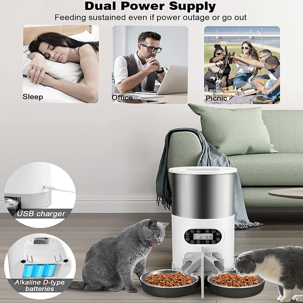 Automatic Cat Feeder 3L/4.5L Programmable D12932