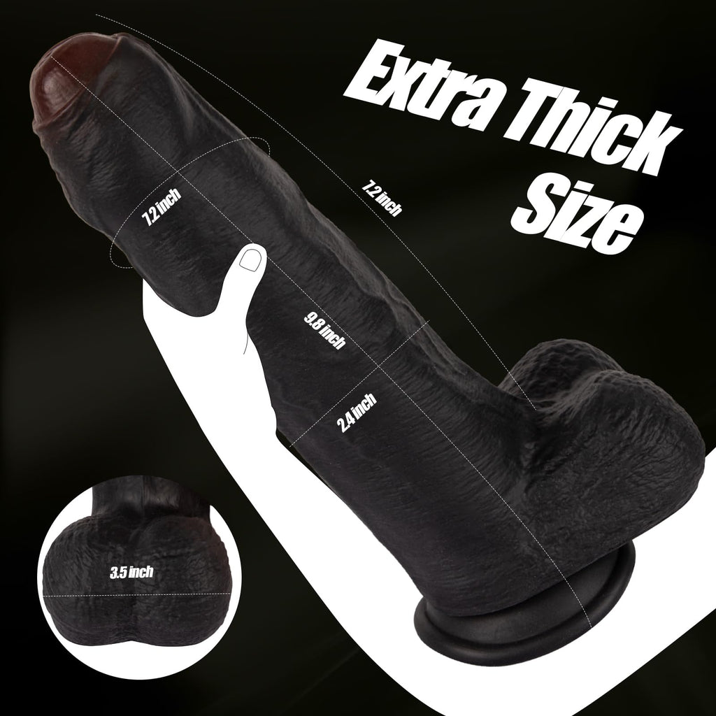 Black Realistic Dildo Vibrator V65376