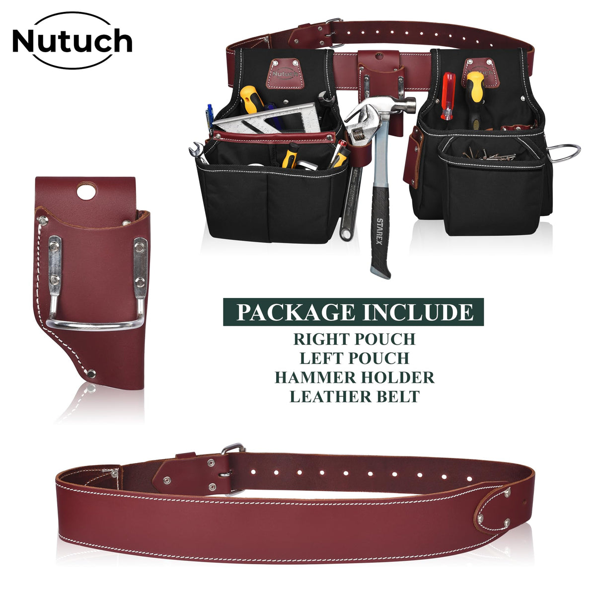 Nylon and Leather Tool Belt Z581