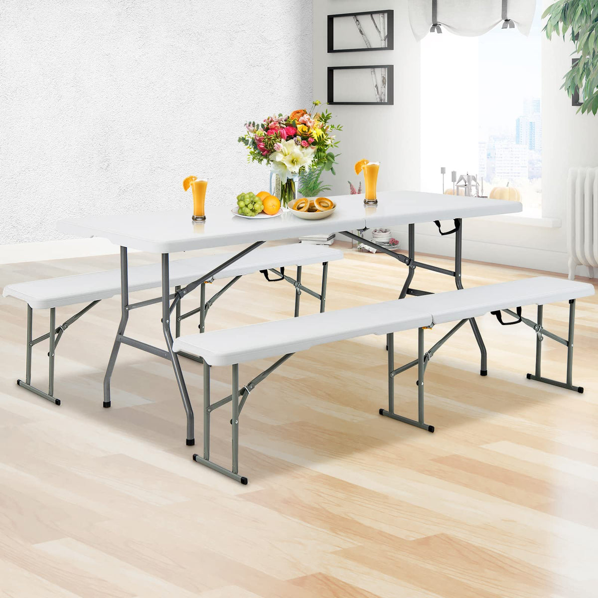 6ft White Folding Table R61943