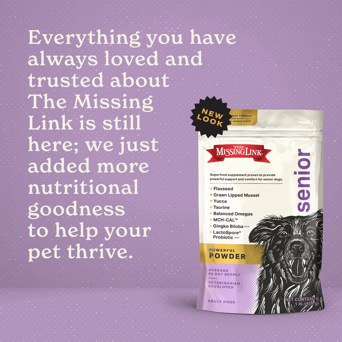Senior Dog Supplement Powder 1lb Bag A436