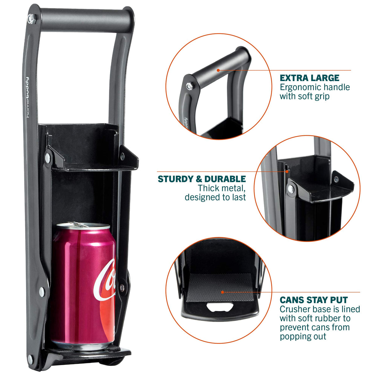 12 Oz. and 16 Oz. Wall Mounted Can Crusher O642757