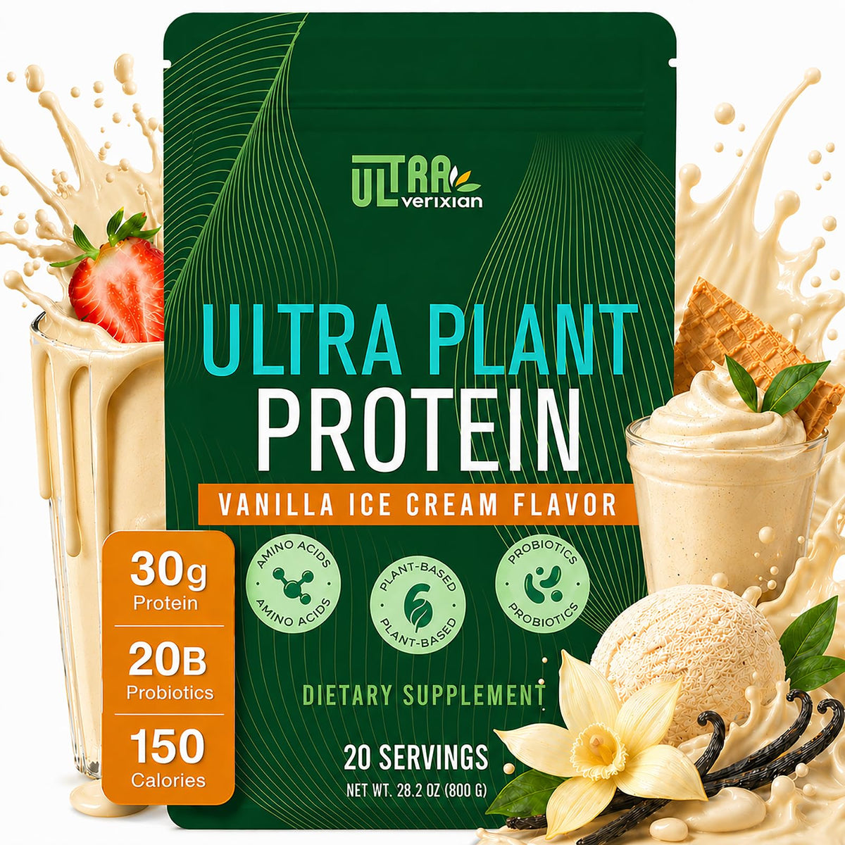 30g Organic Vegan Plant-Based Protein Powder Z212