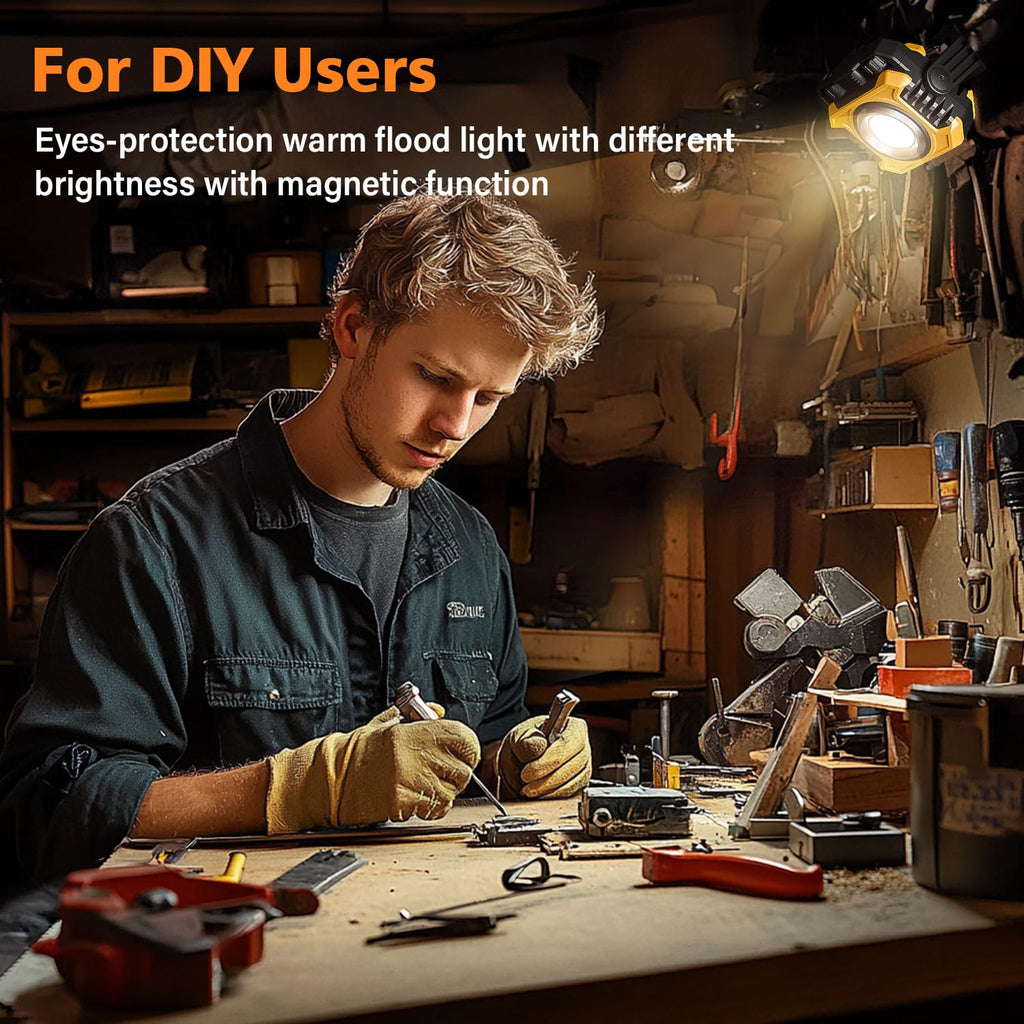 2-Pack 2400LM Magnetic Rechargeable Work Light E8005