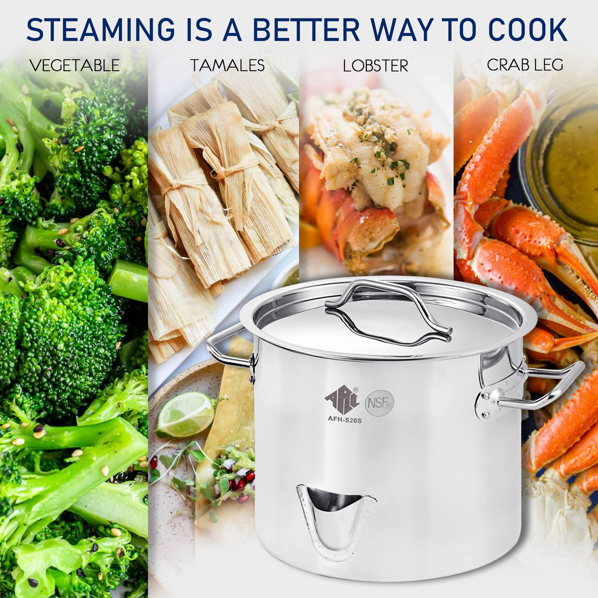20QT Stainless Steel Tamale Steamer Pot M442
