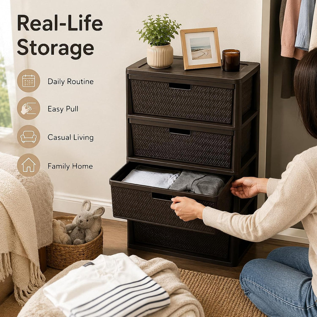 4 Drawer Plastic Storage Tower T170672