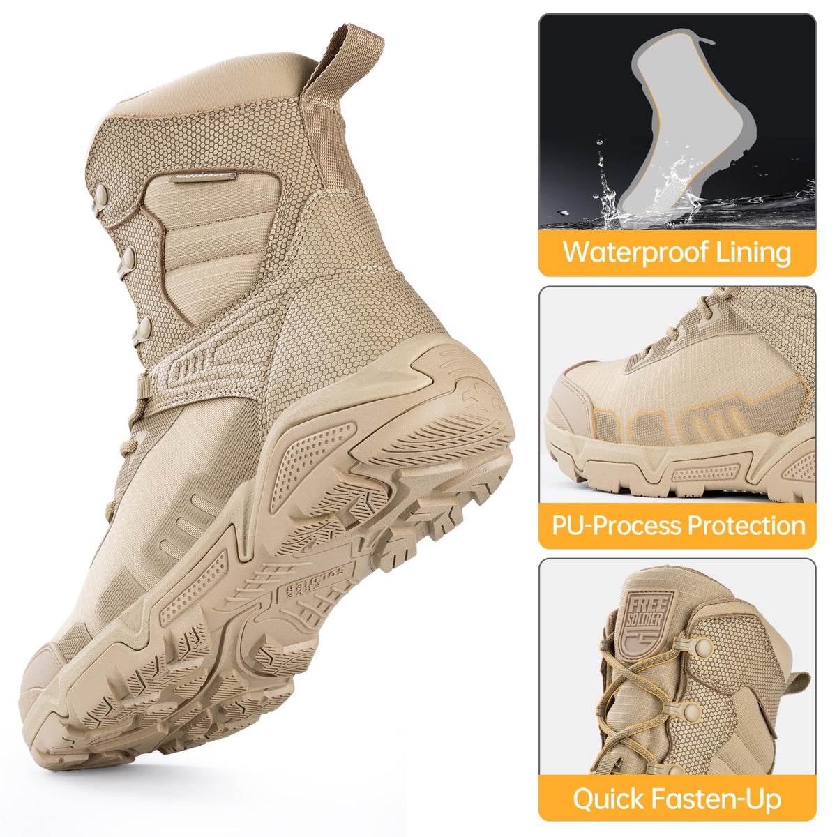 Men's Waterproof Tactical Work Boots N4615